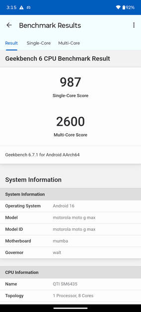 Geekbench6 Benchmark