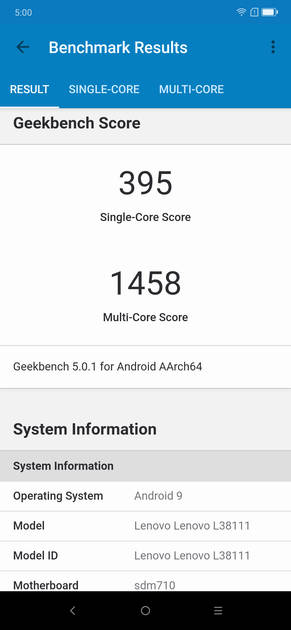 Geekbench4 Benchmark
