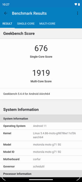Geekbench5 Benchmark