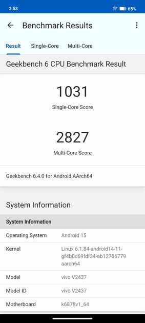 Geekbench6 Benchmark