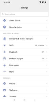 Settings Screen