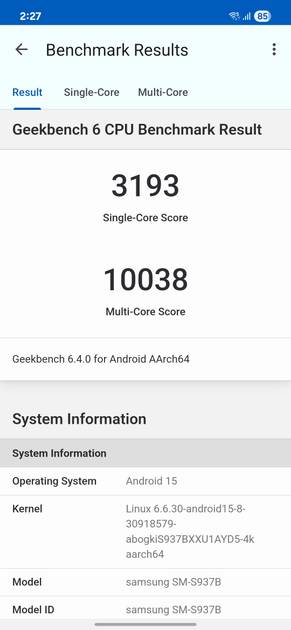 Geekbench6 Benchmark