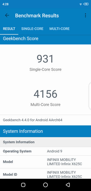 Geekbench4 Benchmark