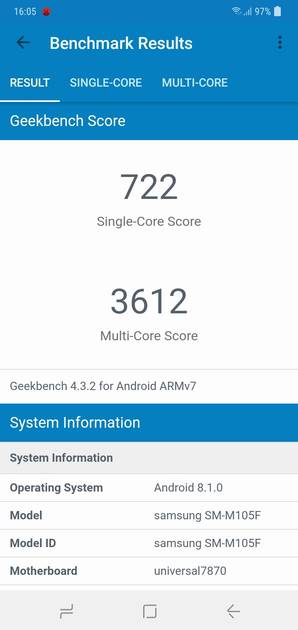 Geekbench4 Benchmark