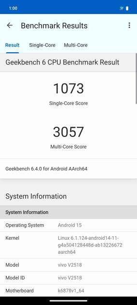 Geekbench6 Benchmark