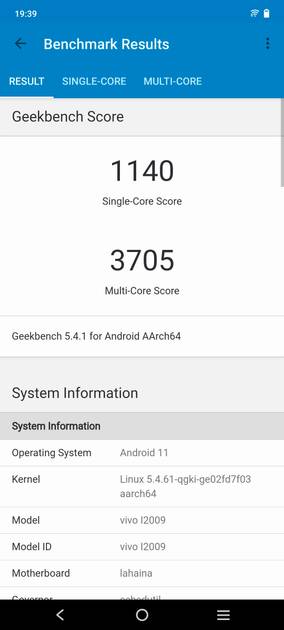 Geekbench5 Benchmark