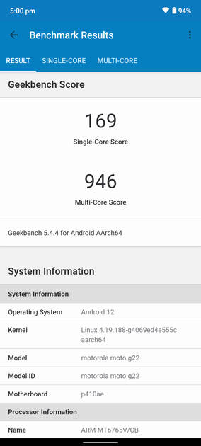 Geekbench5 Benchmark