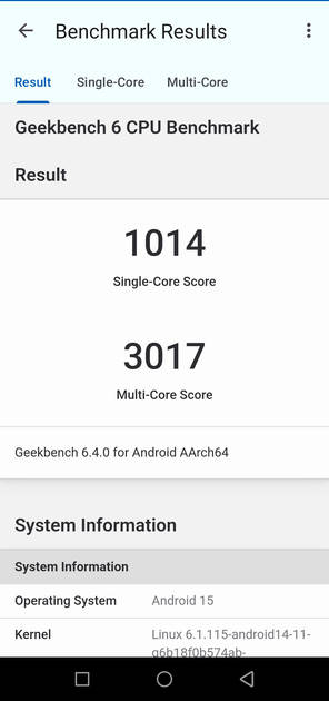 Geekbench6 Benchmark