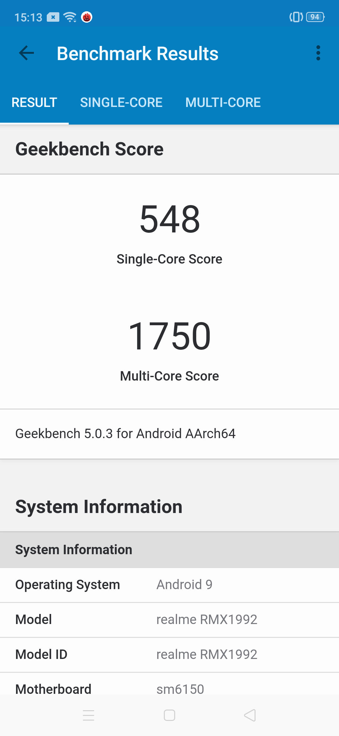 Geekbench5 Benchmark