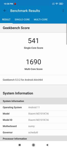 Geekbench5 Benchmark