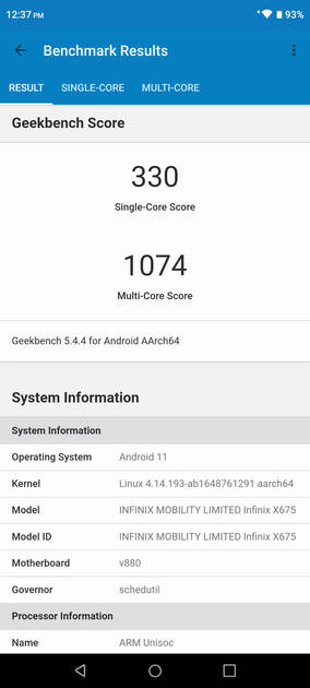 Geekbench5 Benchmark