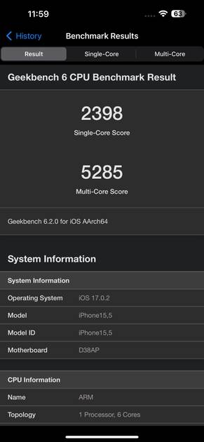 Geekbench6 Benchmark