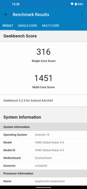 Geekbench5 Benchmark