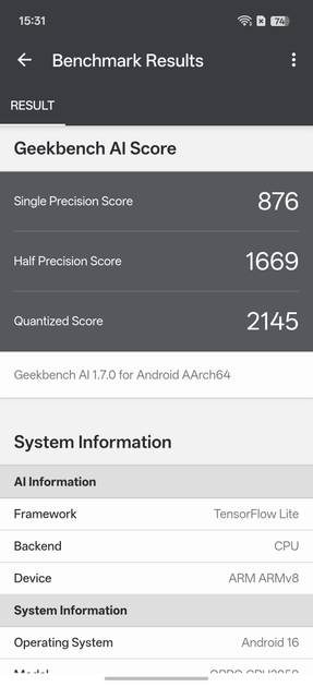 GeekBench AI