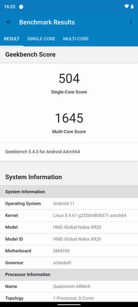 Geekbench5 Benchmark
