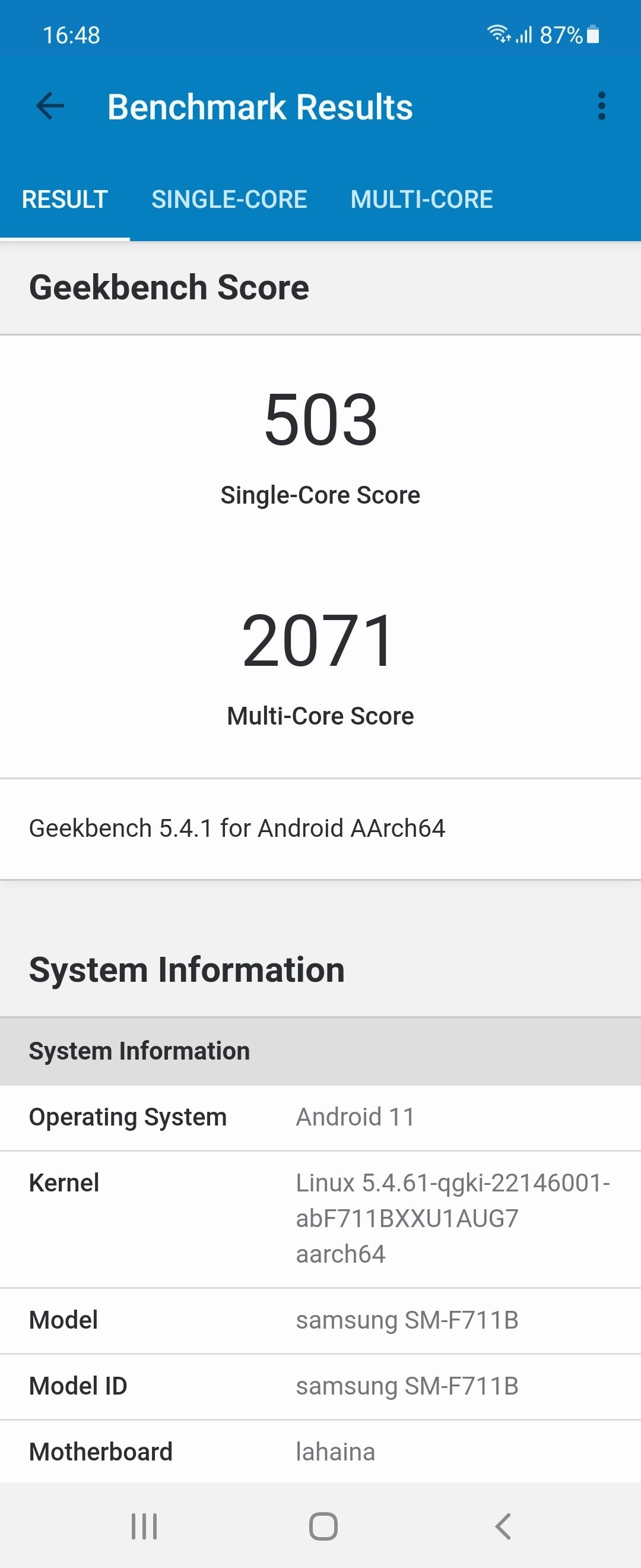 Geekbench5 Benchmark