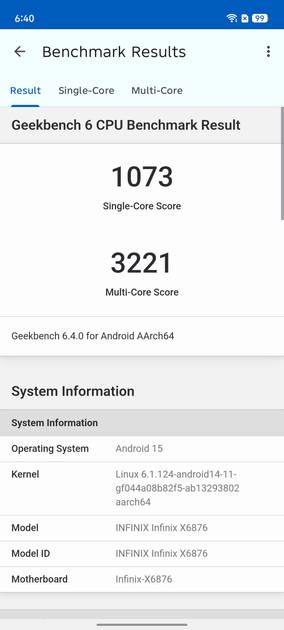 Geekbench6 Benchmark