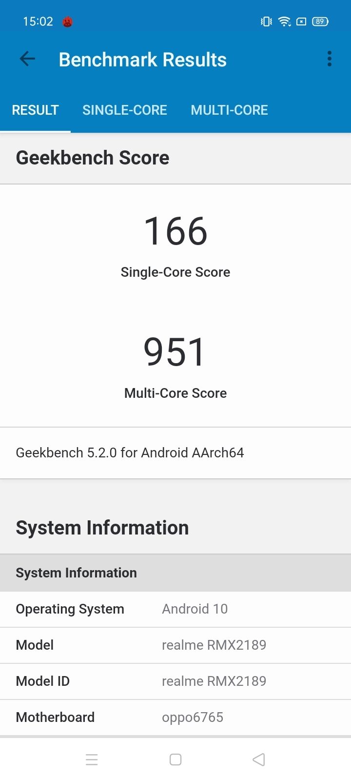 Geekbench5 Benchmark