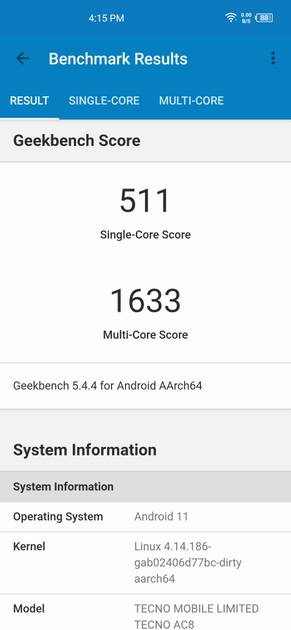 Geekbench5 Benchmark