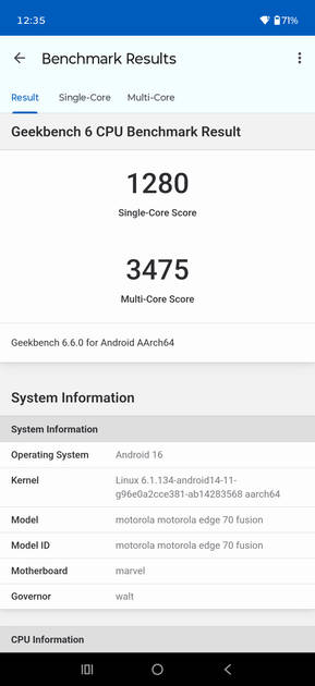 Geekbench6 Benchmark