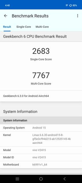 Geekbench6 Benchmark