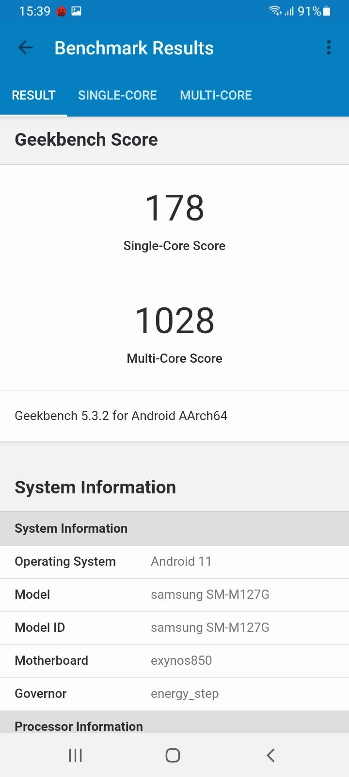 Geekbench5 Benchmark