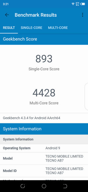 Geekbench4 Benchmark