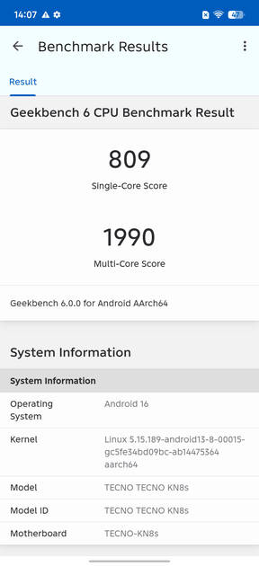 Geekbench6 Benchmark