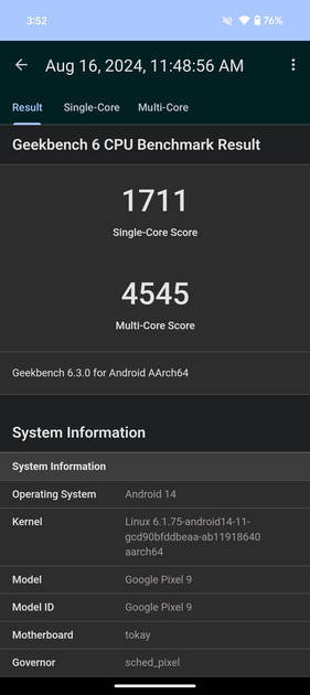 Geekbench6 Benchmark