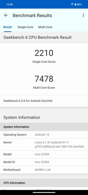 Geekbench6 Benchmark