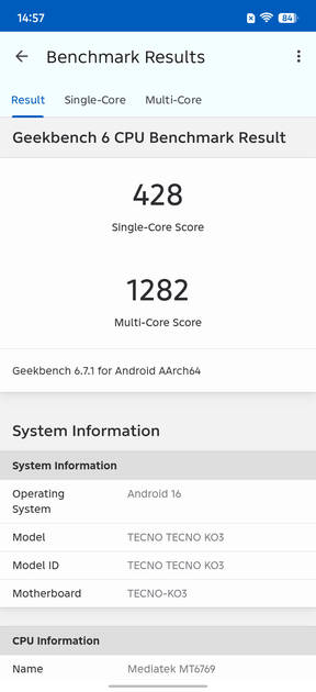 Geekbench6 Benchmark