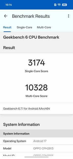 Geekbench6 Benchmark