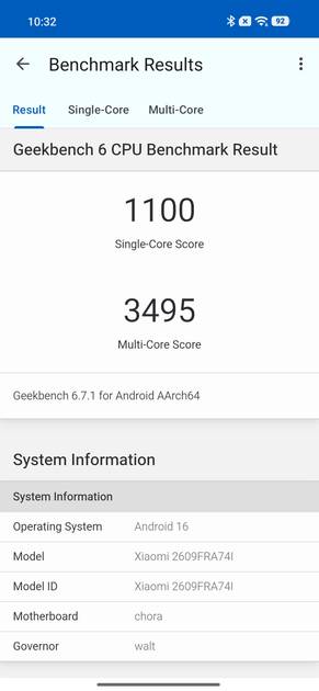 Geekbench6 Benchmark