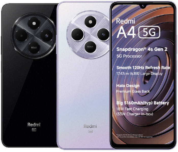 Redmi A4 5G with Snapdragon 4s Gen 2, 50MP camera launched in India ...
