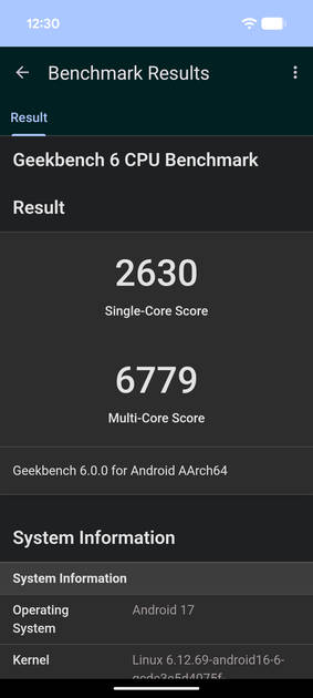 Geekbench6 Benchmark