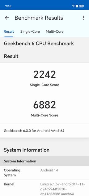 Geekbench6 Benchmark