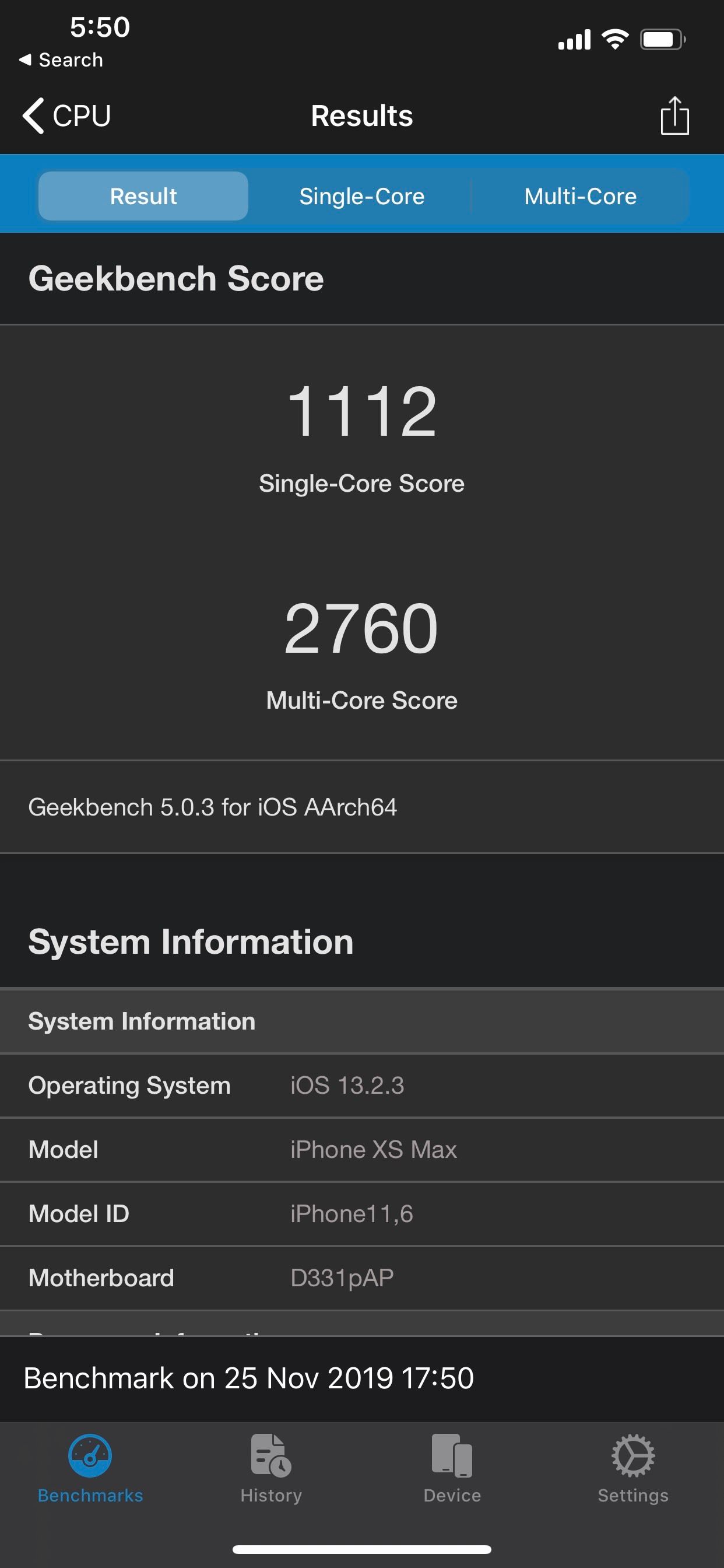 Geekbench5 Benchmark