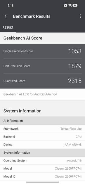 GeekBench AI