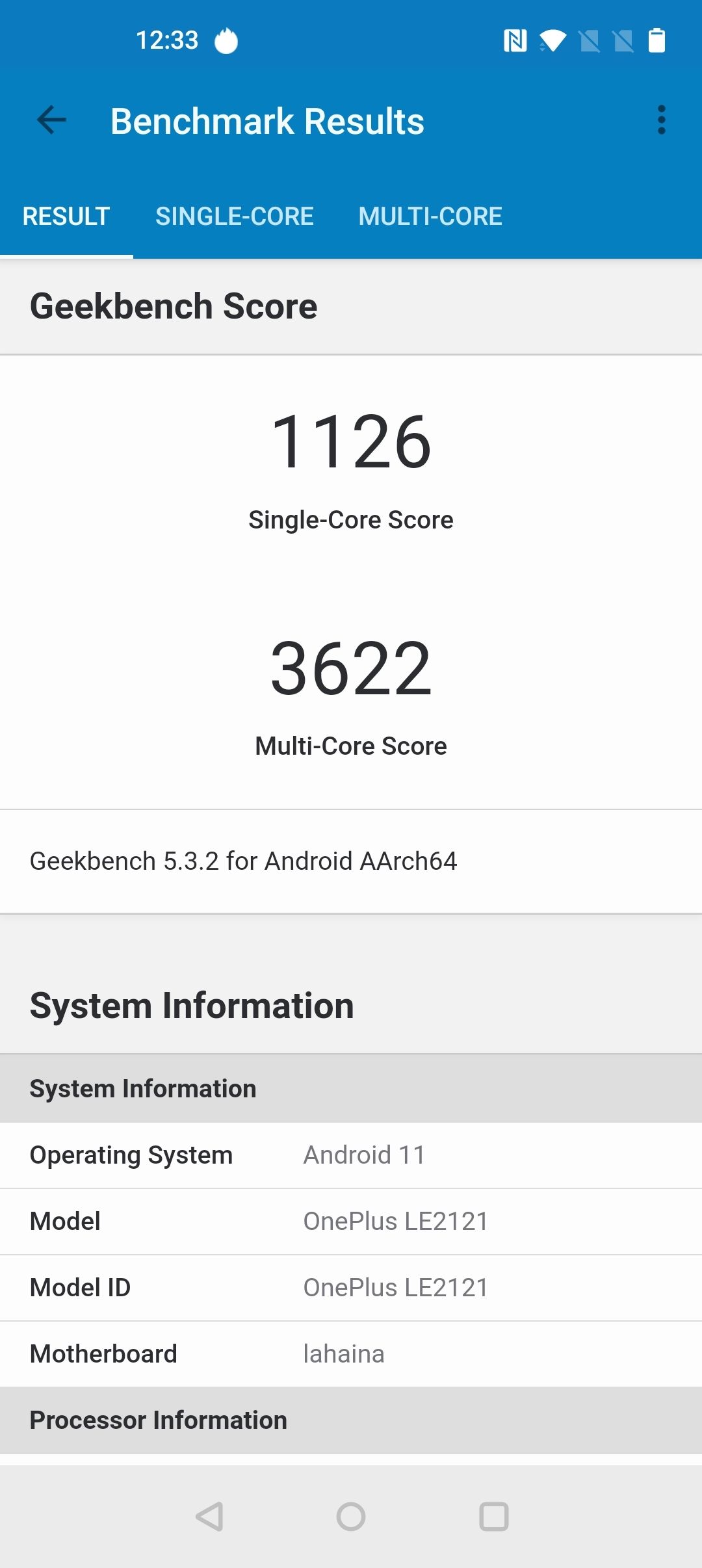Geekbench5 Benchmark