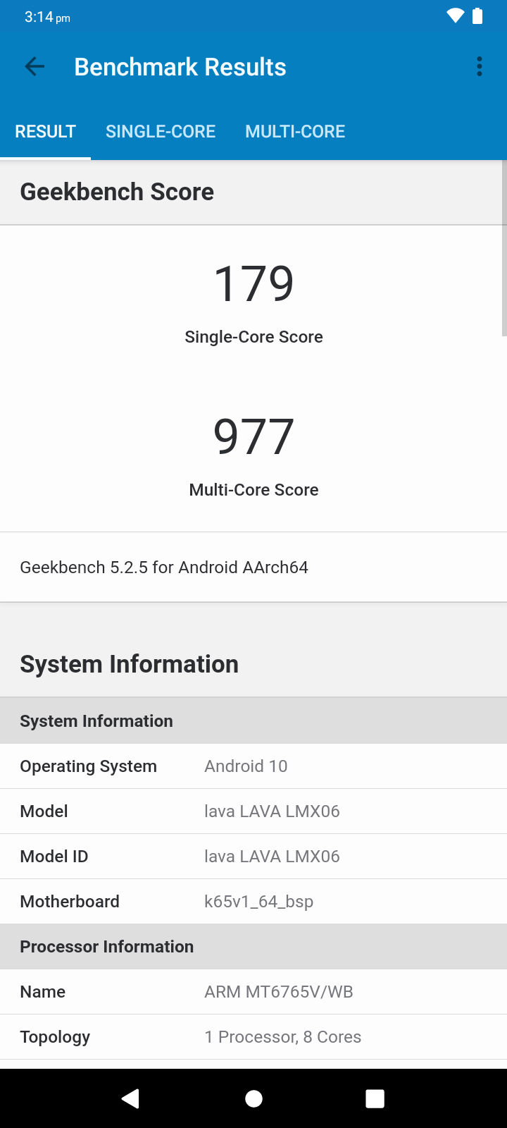 Geekbench5 Benchmark