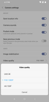 Video Size Options
