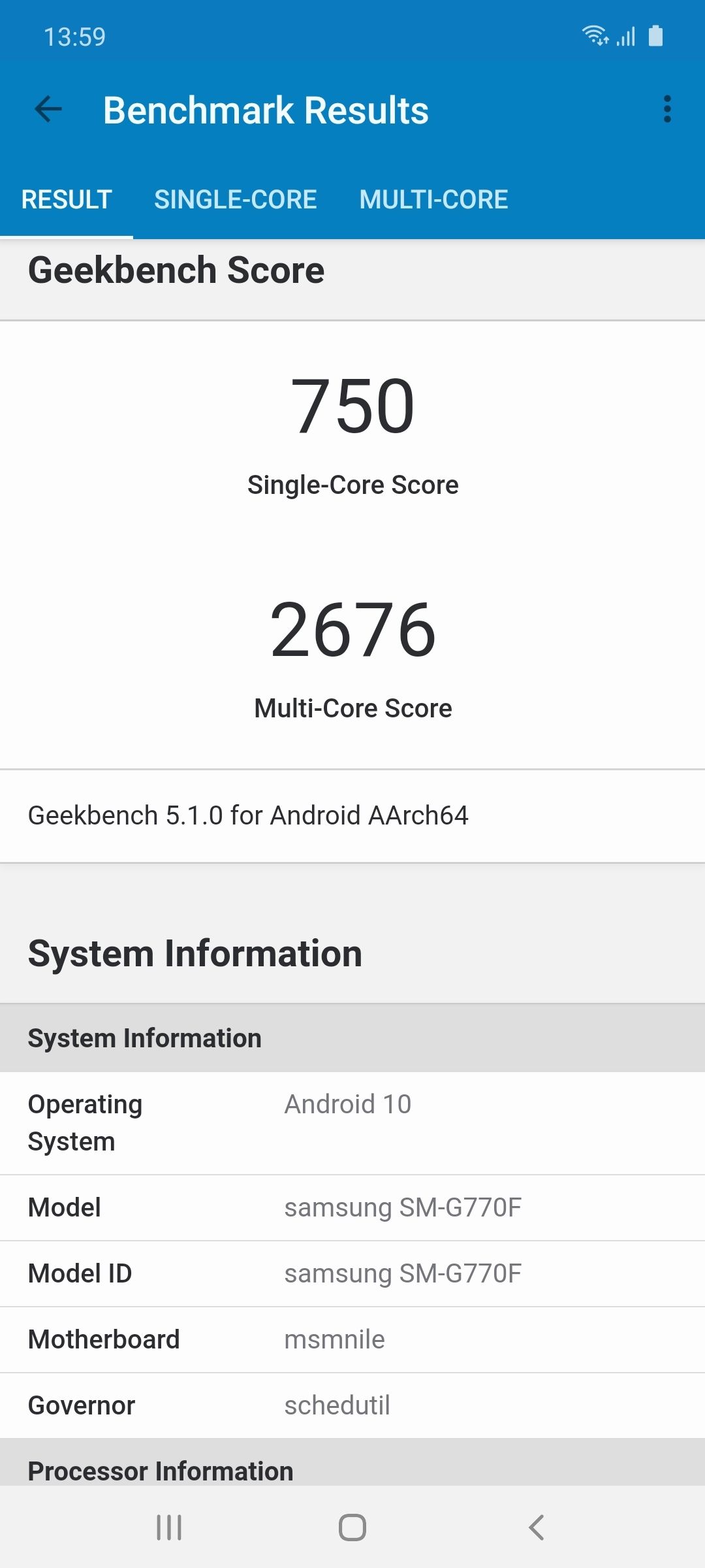 Geekbench5 Benchmark