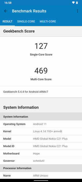 Geekbench5 Benchmark