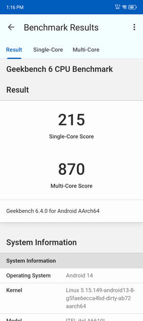 Geekbench6 Benchmark