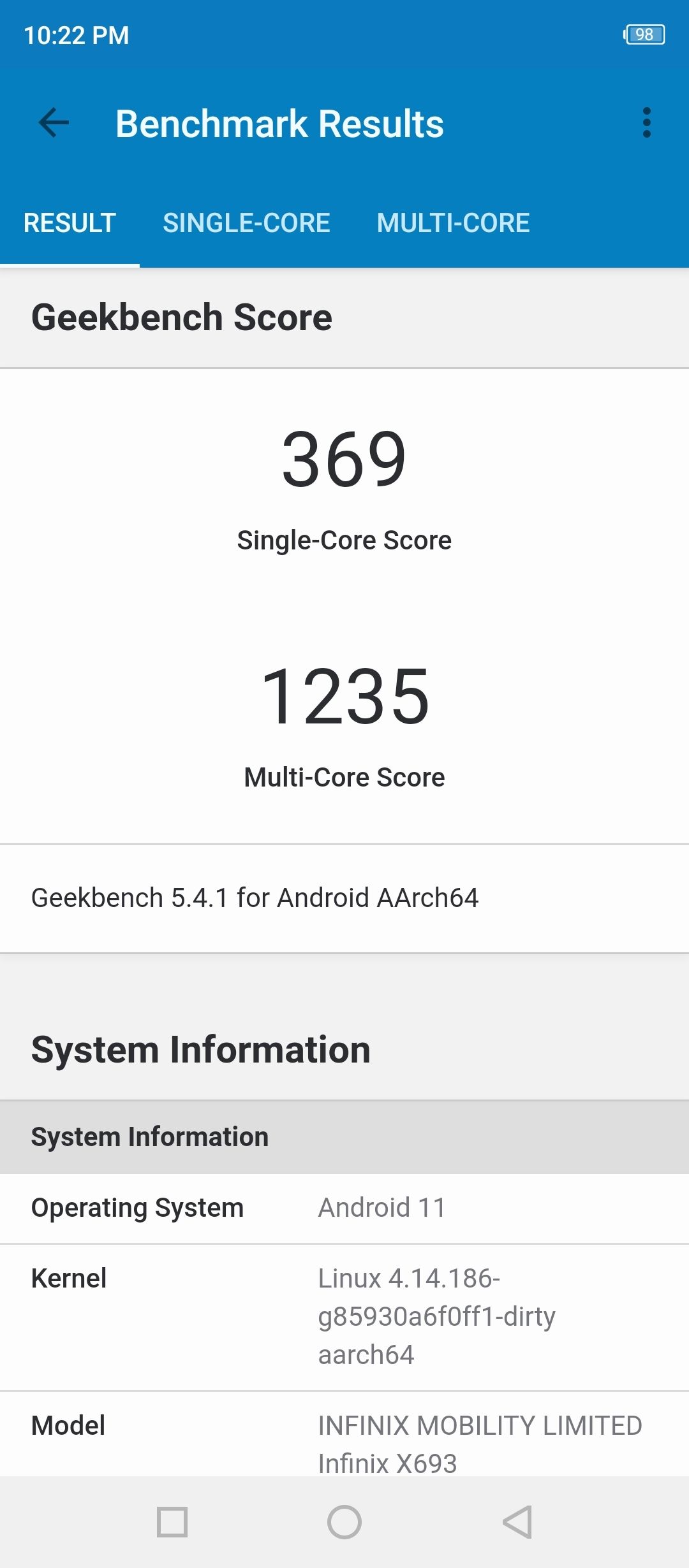 Geekbench5 Benchmark