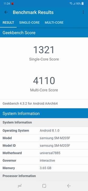 Geekbench4 Benchmark