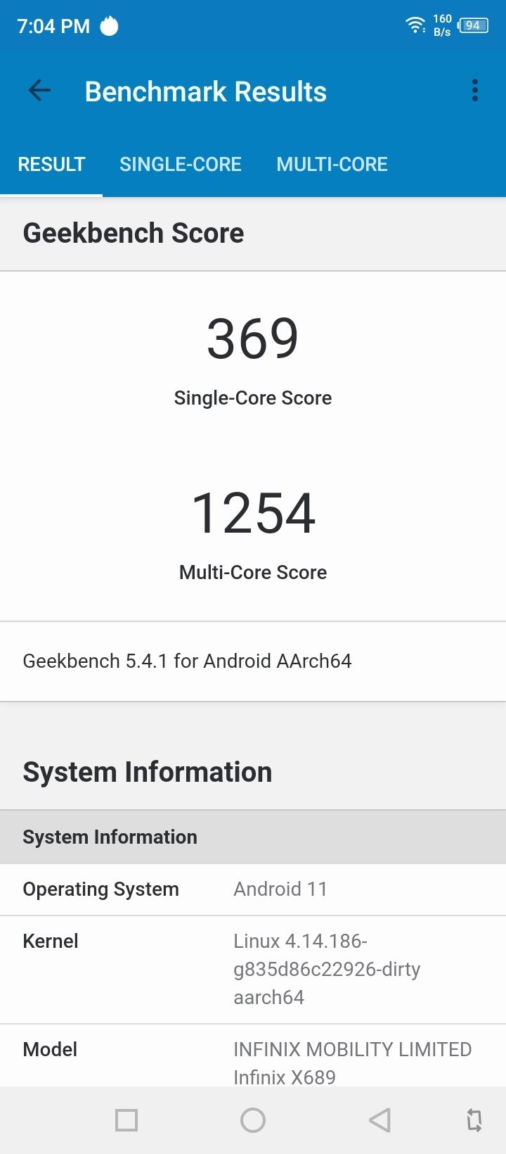 Geekbench5 Benchmark