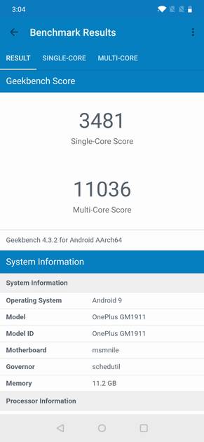Geekbench4 Benchmark