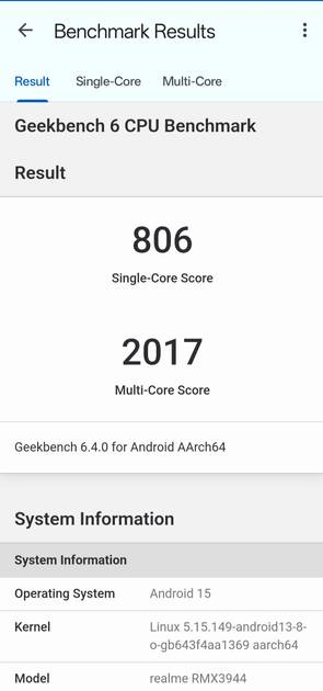 Geekbench6 Benchmark
