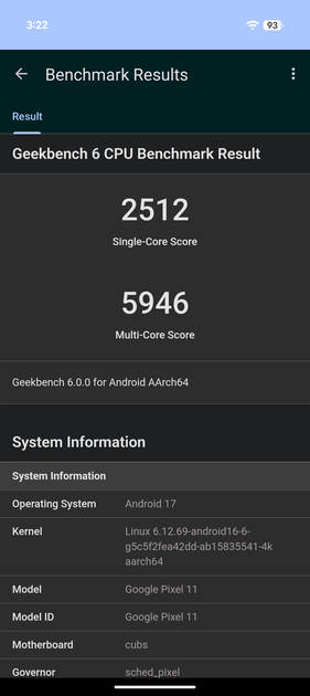 Geekbench6 Benchmark